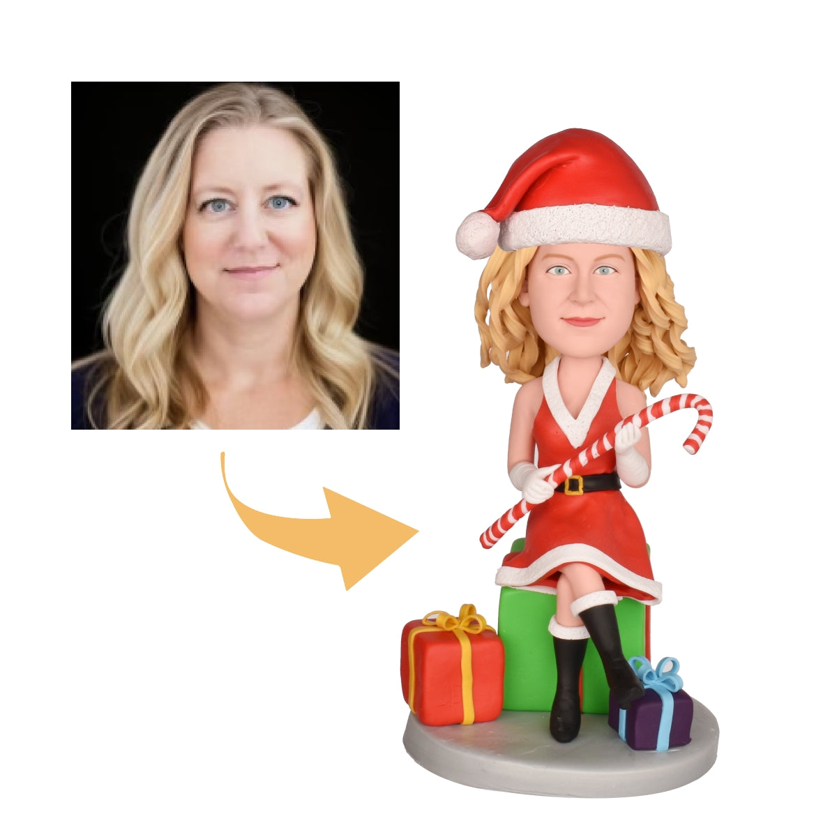 Christmas Gifts For Women ｜ Custom Lady Bobblehead statuegift