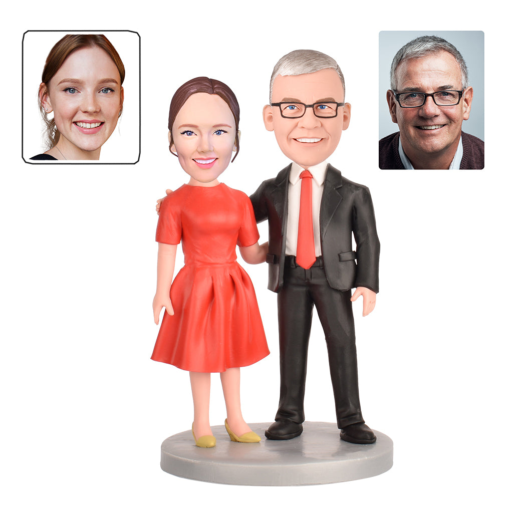 Gift for Dad from Daughter Personalized Bobbleheads statuegift