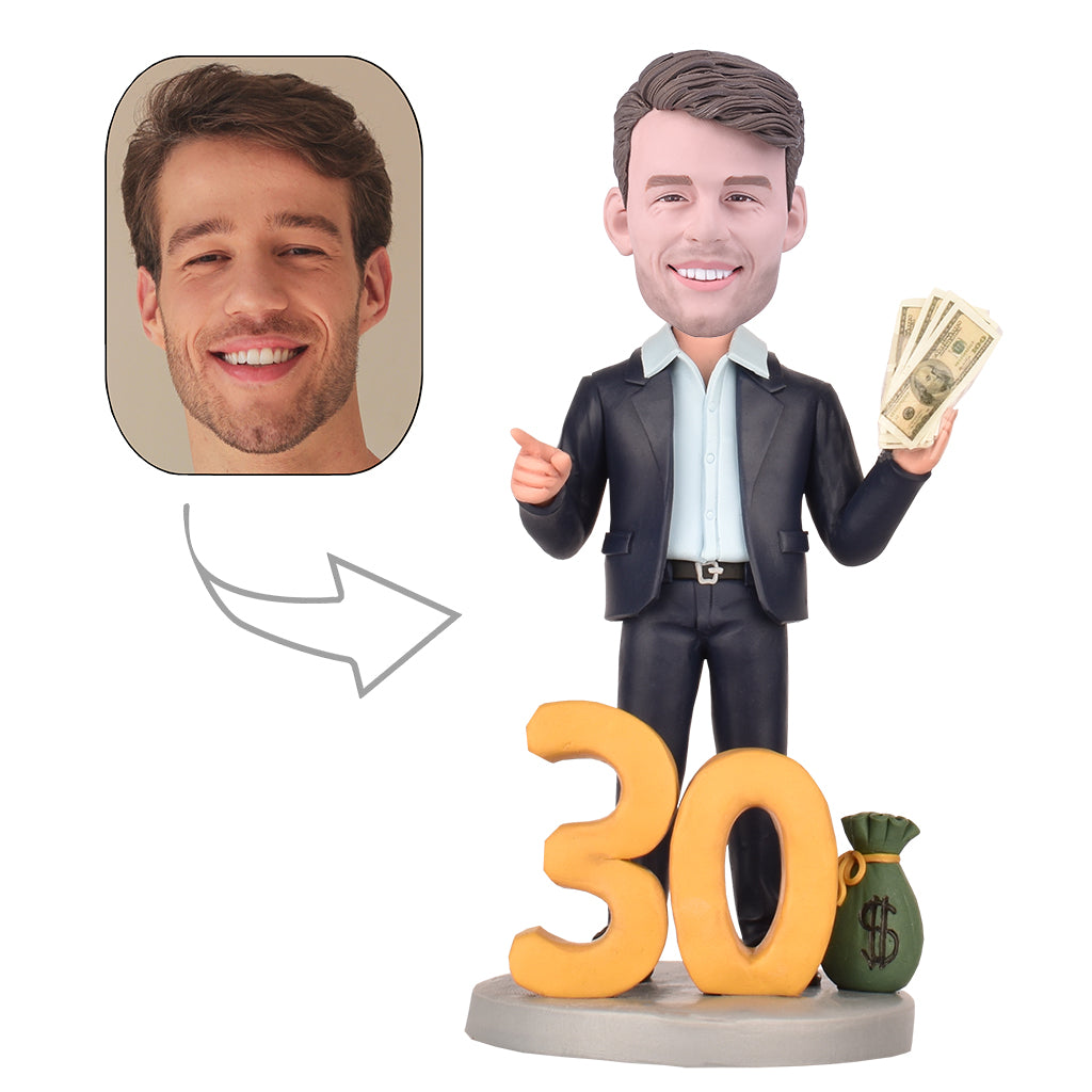 30th Birthday Gifts for Men Custom Powerful Men Bobbleheads statuegift