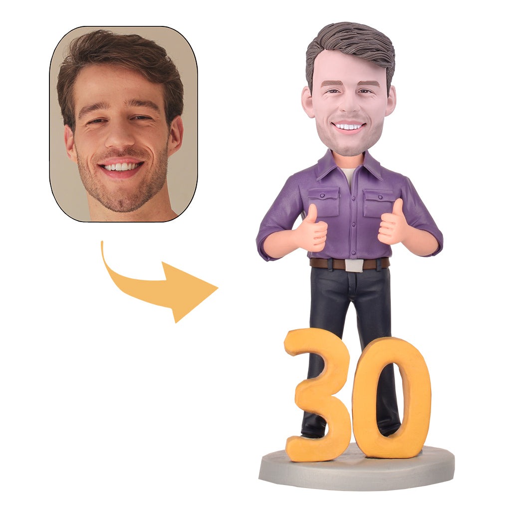 30th Birthday Gifts for Men Custom Bobbleheads For men statuegift