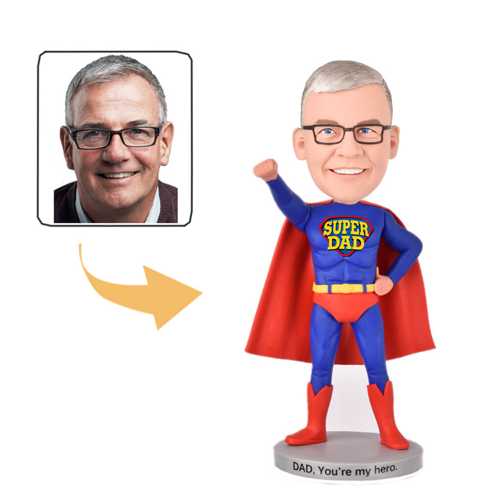 Custom SuperDad bobblehead丨Father's day gifts丨Gift for dad statuegift