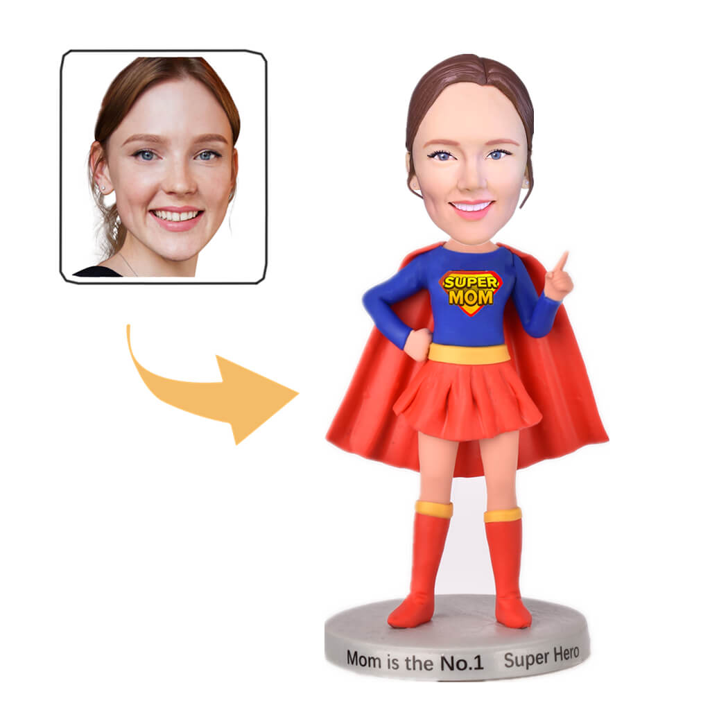 Custom Supermom Bobbleheads Mother's Day gift Gift for Mom statuegift