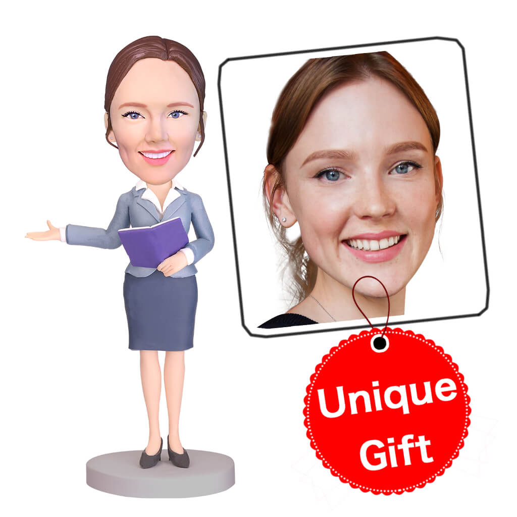 Gift For Teacher,Personalized Custom Female Teacher Bobblehead,Teacher Christmas Gifts statuegift