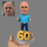 60th Birthday Gifts for Dad - Custom Best Dad Bobbleheads