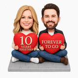 10th Anniversary Wedding Gift｜Custom Bobbleheads for Couple
