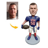 Personalized custom football player bobblehead 8
