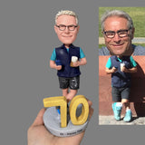 Male 70th Birthday Gifts - Custom Bobbleheads - Rich and Powerful
