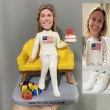 Female 50th Birthday Gift - Custom Bobbleheads - The Lady with the Birthday Cake