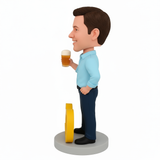 Cheers to 30 – Custom Bobblehead - Mens 30th Birthday Present