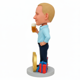 Gifts for 40th Birthday Male - Custom Bobbleheads-Cheers to 40th Birthday