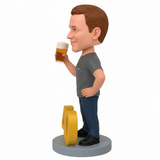 40th Gifts for Men- Custom Bobbleheads -  Cheers to 40th Birthday