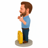 60th Birthday Presents for Man - Custom Bobbleheads - "60-Year-Old Man Giving Two Thumbs Up