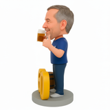 60th Birthday Presents for Men - Custom Bobbleheads - Cheers to 60th Birthday
