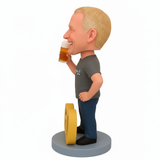 60th Birthday Presents for Man - Custom Bobbleheads - Cheers to 60th Birthday