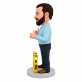 50th Birthday Gifts for Men - Custom Bobblehead -A Man Giving Two Thumbs Up