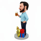 50th Birthday Gifts for Men – Custom Bobblehead – Cheers to 50 Years