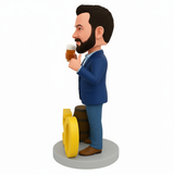 Custom 50th Birthday Bobblehead  – Cheers to 50 Years