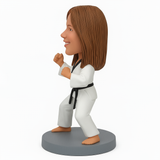 Custom  Taekwondo Practitioner Bobbleheads– Outfit Can Be Customized