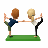 Custom Yoga Couples Bobbleheads – Outfit Customization Available