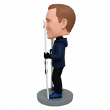 Custom Male Skier Bobblehead