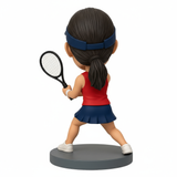Female Tennis Player Custom  Bobbleheads – Custom Uniform Available