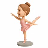 Custom Ballet Dancers Bobblehead with Custom Ballet Tutu
