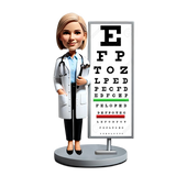 Female Ophthalmologist Custom Bobblehead