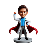 Super Male Doctor Wearing a Red Cloak
