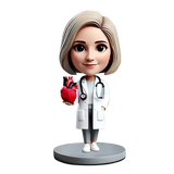 Custom Female Cardiologist Bobbleheads
