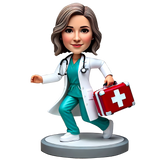 Female Doctor in Emergency Department Custom Bobbleheads