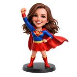 Custom 30th Birthday Superhero Bobblehead for Her –- Customize Any Outfit & Pose
