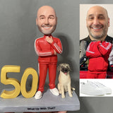 50th Birthday Presents for Dad - Custom Bobblehead - Dad in the Suit