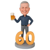 Custom Bobbleheads - Cheers to the 60th Birthday