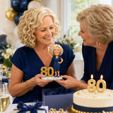 Cheers to 80 –- Custom 80th Birthday Bobblehead for Her – Customizable Any Outfit & Pose