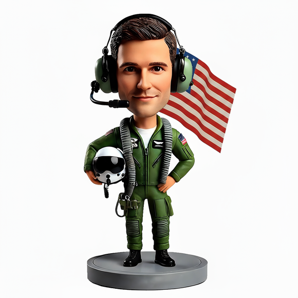 Personalized Air Force Pilot Bobbleheads