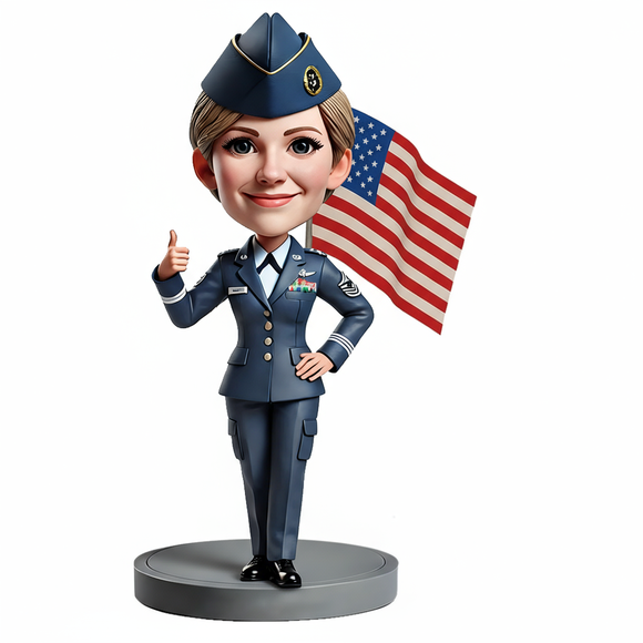 Female Air Force Officer Custom Bobbleheads