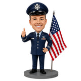 Air Force Officer Custom Bobbleheads--Air Force Uniform Can Be Customized