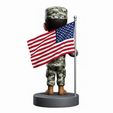 Army soldier Showing Thumbs up With Hands Custom Bobbleheads