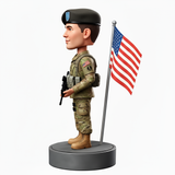 Army Soldier Holding Gun Custom Bobblehead