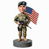 Army Soldier Holding Gun Custom Bobblehead