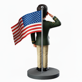 Army officer saluting Custom Bobbleheads