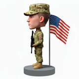 Army Soldier Holding Gun Custom Bobbleheads