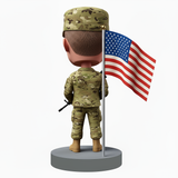 Army Soldier Holding Gun Custom Bobbleheads