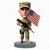 Army Soldier Holding Gun Custom Bobbleheads