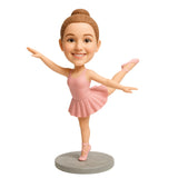 Custom Ballet Dancers Bobblehead with Custom Ballet Tutu