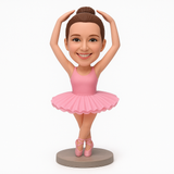 Custom Ballet Dancers Bobblehead with Custom Ballet Tutu