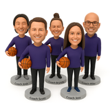 Custom Basketball Coach Bobbleheads – Outfit Can Be Customized