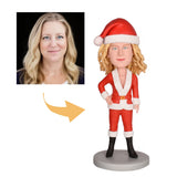 Christmas Gift Woman In Christmas Costume Custom Bobblehead