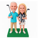 Couple Golfers Custom Bobbleheads– Outfit Can Be Customized