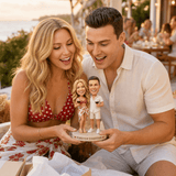 Custom Superhero Couple Bobbleheads – Holding Hands -- Customizable Any Outfit & Pose